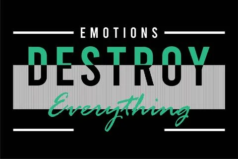 Destroy Limits Motivational Typography Design Stock Illustration