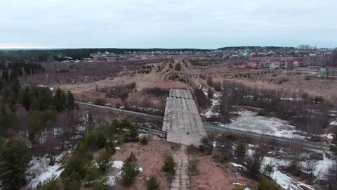 Destroyed, apocalyptic road Video stock 107376156