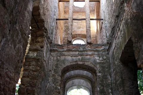 Destroyed bell tower Stock Photos