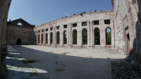 Destroyed brick building Video stock 79868185