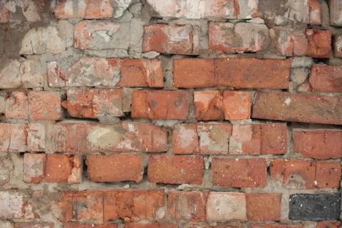 Destroyed brick wall Stock Photos