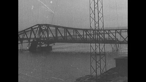 Destroyed bridges on the way to Berlin Stock Footage 103381787