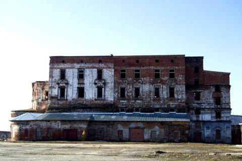 Destroyed building cells Stock Photos