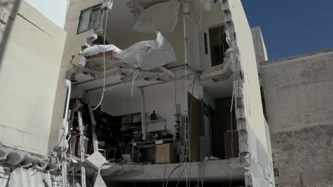 Destroyed building, collapse, Malta 스톡 동영상 135720970