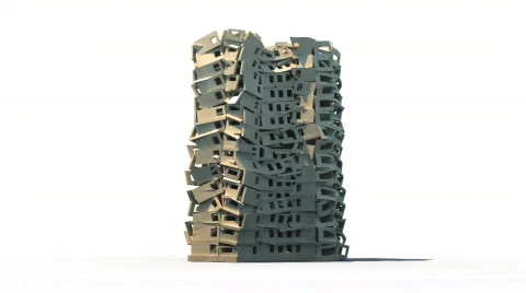 Destroyed building Stock Footage