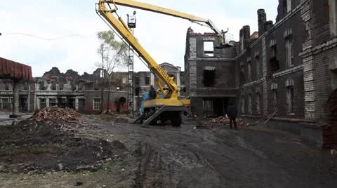 Destroyed building Stock Footage 8931614