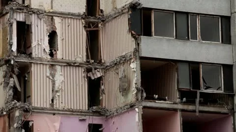 Destroyed building Stock Footage 12165971