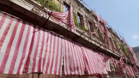 Destroyed building at the former front line of the war in Mostar Stock Footage 316691834