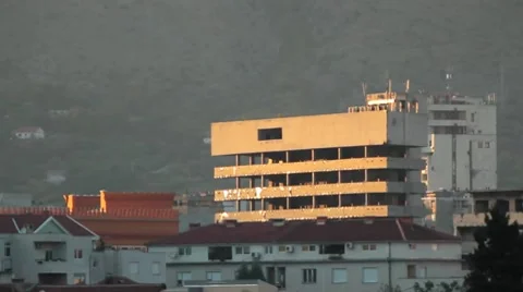 Destroyed building. Mostar 스톡 동영상 8658493