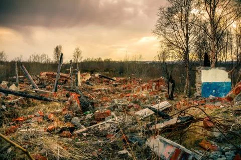 Destroyed building Foto stock