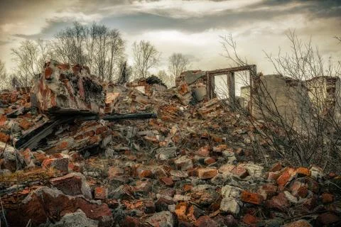 Destroyed building Foto stock