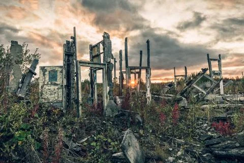 Destroyed building Foto stock