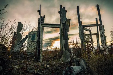 Destroyed building Foto stock