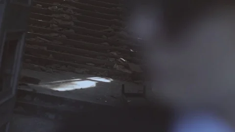 Destroyed building, windows 스톡 동영상 81984344