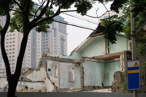 Destroyed buildings Stock Photos