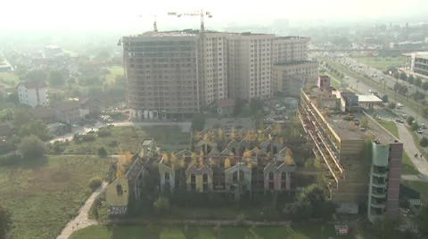 Destroyed buildings. Sarajevo. 動画素材 8684142