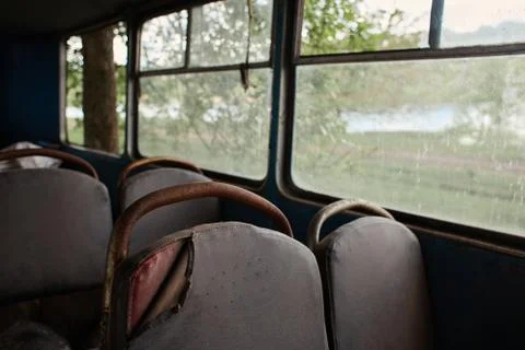 Destroyed bus Stock Photos