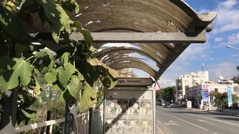 Destroyed Bus Station in Nicosia Multiple Shots Stock Footage 100055930