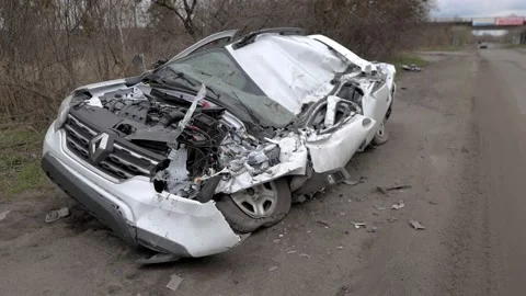 Destroyed car by Russian troops Vidéo 200127994