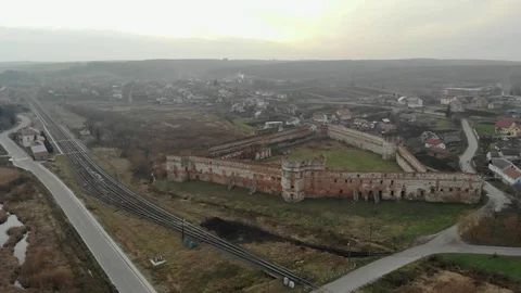 Destroyed castle in Lviv Ukraine Video stock 126266864