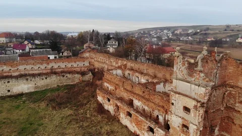 Destroyed castle in Lviv Ukraine 스톡 동영상 126267789