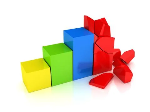 Destroyed chart. Stock Illustration