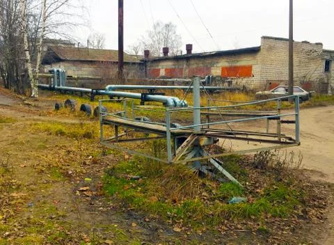Destroyed children's carousel Foto stock