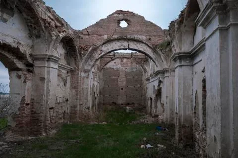 Destroyed church Stock Photos