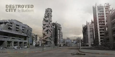 Destroyed City 3D Model