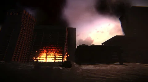 Destroyed city Stock Footage 25189027