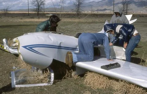 Destroyed glider Stock Photos