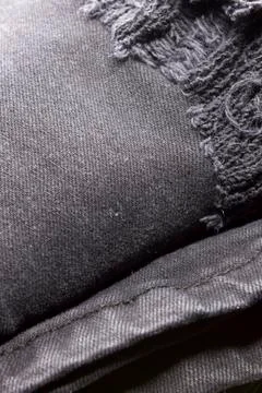 Destroyed Gray denim Stock Photos