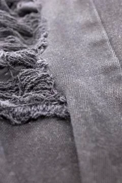 Destroyed Gray denim Stock Photos