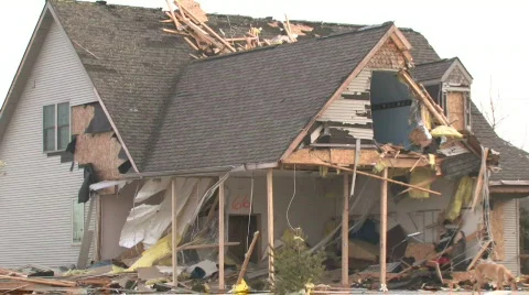 Destroyed Home 3 库存影片 279355