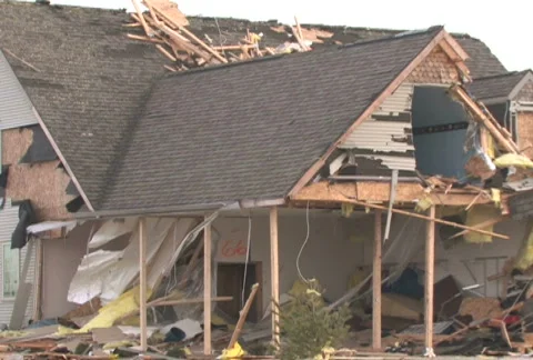 Destroyed Home 3 Stock Footage 283523