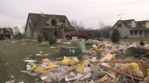 Destroyed Home 4 Stock Footage 279359