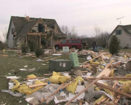 Destroyed Home 4 Video stock 283131
