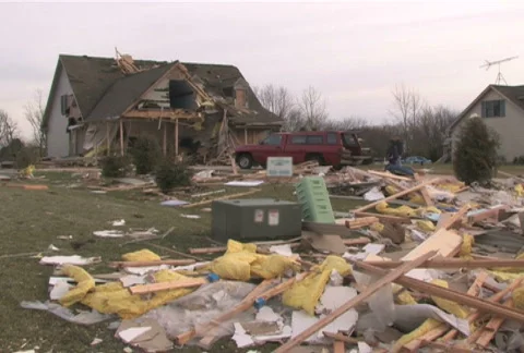 Destroyed Home 4 Stock Footage 283547