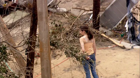 Destroyed Homes Hurricane Katrina Stock Footage 37282183