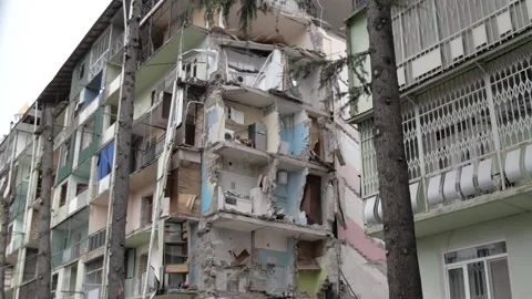 Destroyed house in Batumi Stock Footage 223842623
