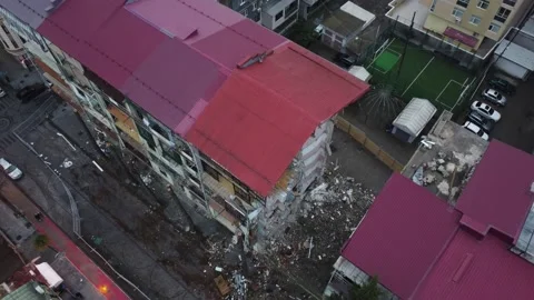 Destroyed house in Batumi Stock Footage 223842626