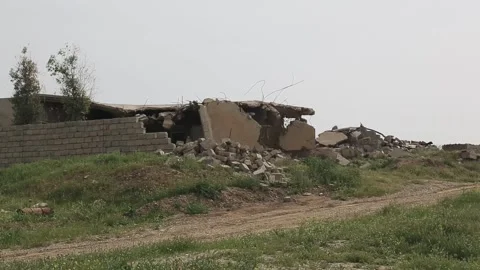 Destroyed House In A Countryside Iraq Stock Video Pond5   Destroyed House Countryside Iraq War Footage 227671809 Iconl 