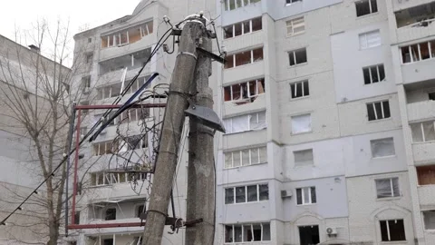 Destroyed house due to a Russian shell Vidéo 200132175