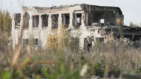 Destroyed house Stock Footage 30476400