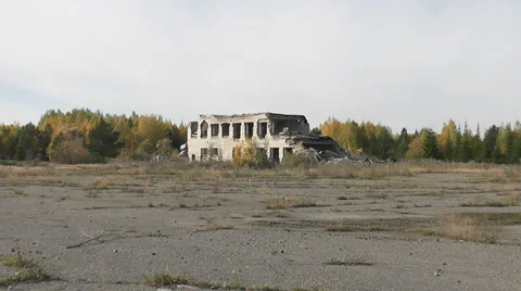 Destroyed house Stock Footage 30476718