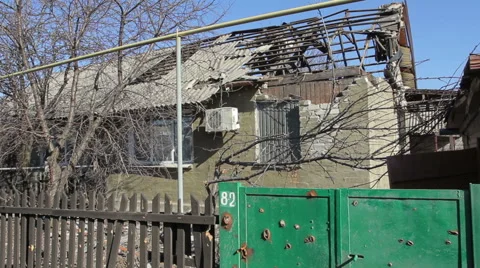 Destroyed House Stock Footage 47325712