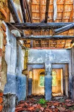 Destroyed house Stock Photos