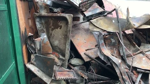 Destroyed houses after the elements Stock Footage 79162155