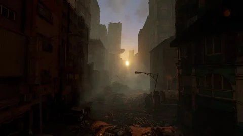 Destroyed Houses After A Rocket Attack On The City Stock-Footage 310606710