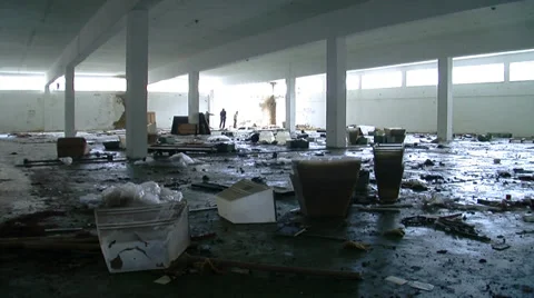 Destroyed interior Stock Footage 32660778